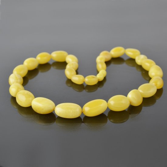 Olive butter Baltic amber necklace